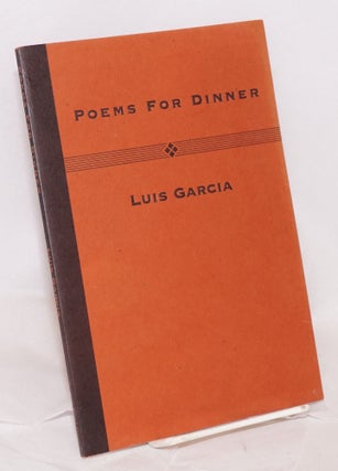 Cat.No: 218029 Poems for Dinner. Luis Garcia