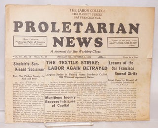Cat.No: 218136 Proletarian News. Vol. 3 no. 10. Proletarian Party