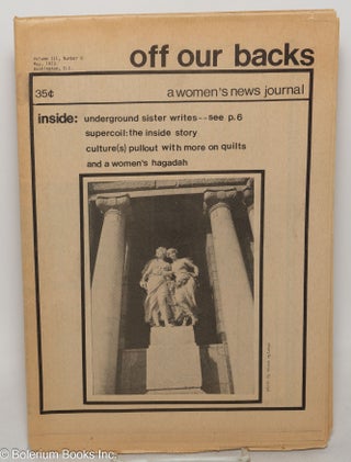 Cat.No: 218236 Off Our Backs: a women's news journal; vol. 3, #8, May, 1973