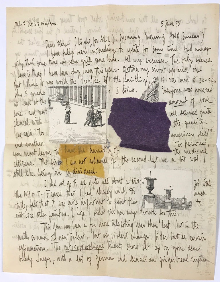 Cat.No: 218284 [Decorated holograph letter to Kenneth B. Sawyer]. John Franklin Koenig.