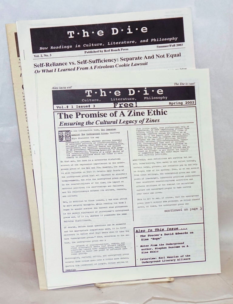 Cat.No: 218632 The Die; New Readings in Culture, Literature, and Philosophy [four issues]