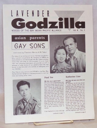 Cat.No: 218945 Lavender Godzilla: voices of the Gay Asian Pacific Alliance vol. 4, #1,...