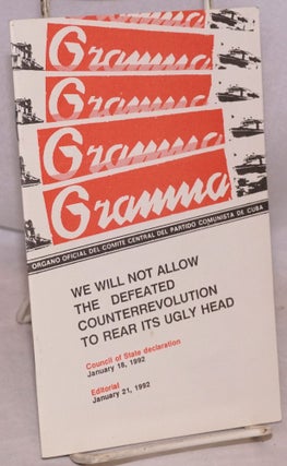 Cat.No: 219101 We Will Not Allow the Defeated Counterrevolution to Rear its Ugly Head....