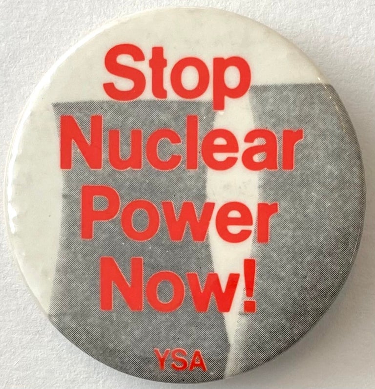 Cat.No: 219394 Stop nuclear power now! [pinback button]