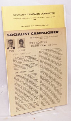 Cat.No: 220295 [Two items from Davis' socialist campaign for mayor of San Francisco]. Bob...