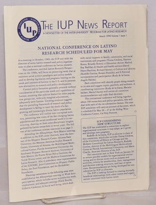 Cat.No: 220410 The IUP News report: a newsletter of the Inter-University Program for...