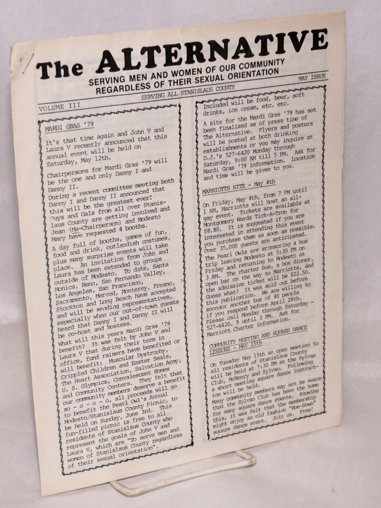 Cat.No: 220682 The Alternative: serving men and women of our community regardless