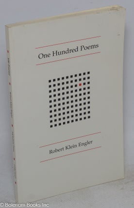 Cat.No: 220722 One Hundred Poems. Robert Klein Engler