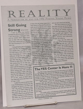Cat.No: 220723 Reality: a newsletter by and for HIV positive young people: #3, Summer...