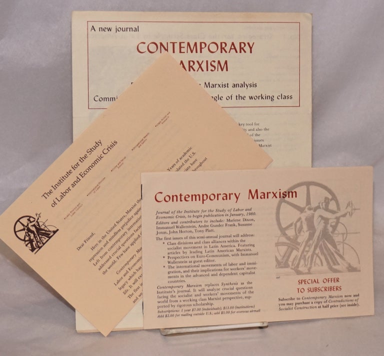 Cat.No: 220870 [Four brochures promoting the journal Contemporary Marxism]. Marlene Dixon.