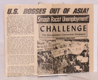 Challenge, the Revolutionary Communist Newspaper. Special edition: "US Bosses out of Asia!"