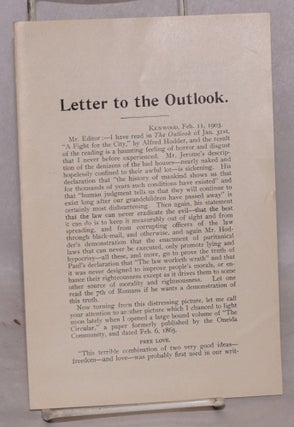 Cat.No: 221088 Letter to Outlook. H. J. Seymour, Henry
