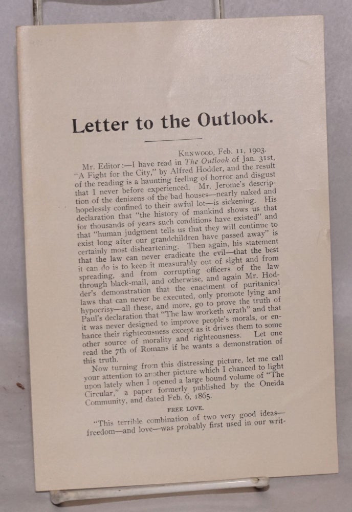 Cat.No: 221088 Letter to Outlook. H. J. Seymour, Henry.