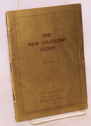 Cat.No: 221093 The New Harmony Story. Second edition. Don Blair