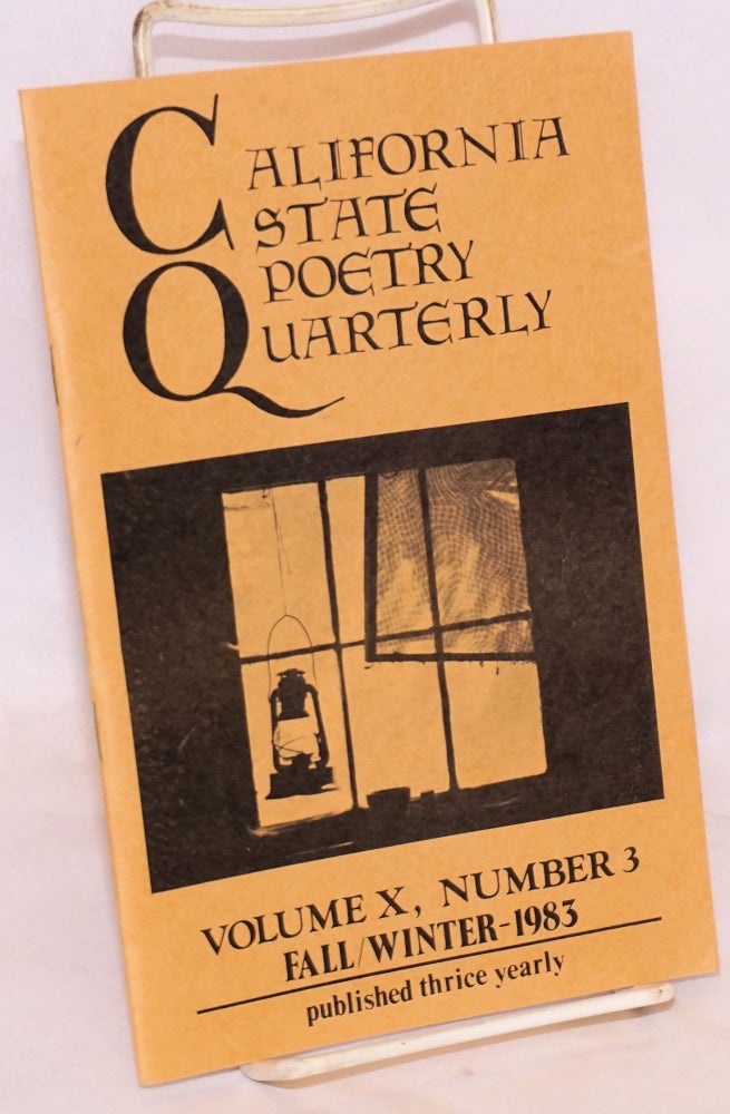 Cat.No: 221141 California State Poetry Quarterly: vol. 10, #3, Fall/Winter 1983. James E. MacWhinney, Frank Ortega Edward Mycue, Mikko Mayeda.