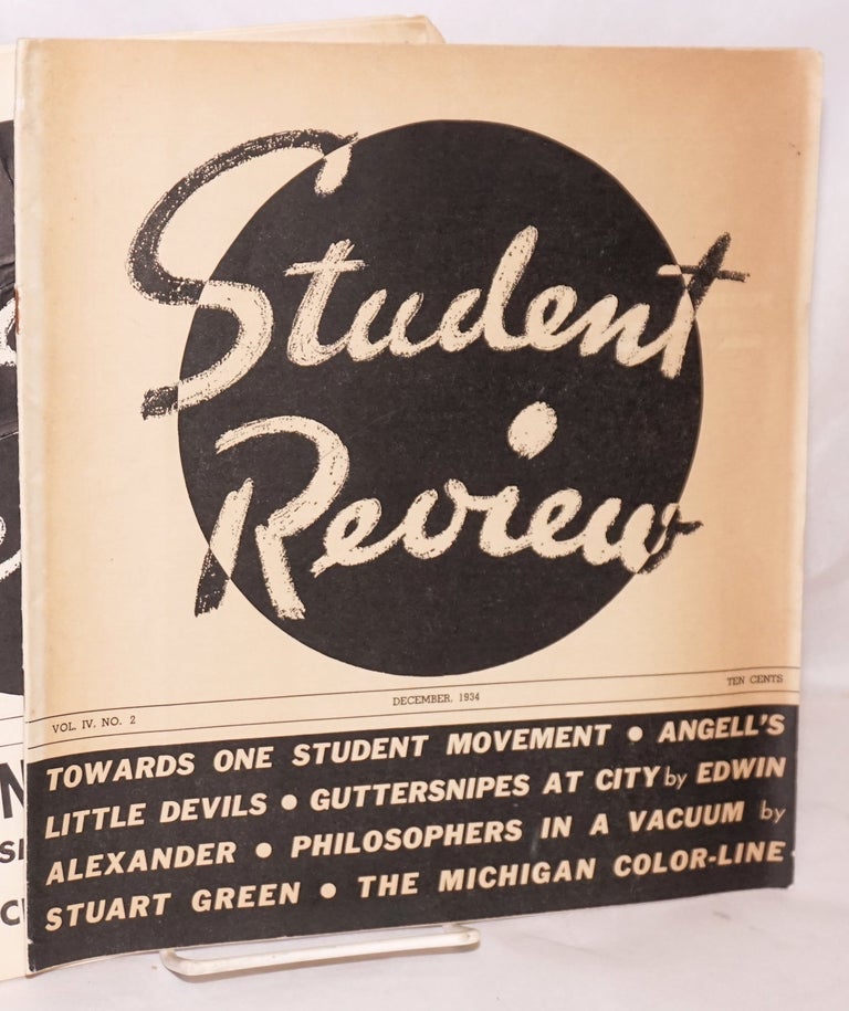 Cat.No: 221163 Student review. Vol. IV, no. 2 (December 1934). National Student League.