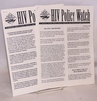 Cat.No: 221483 HIV Policy Watch: a monthly public policy update from the San Francisco...