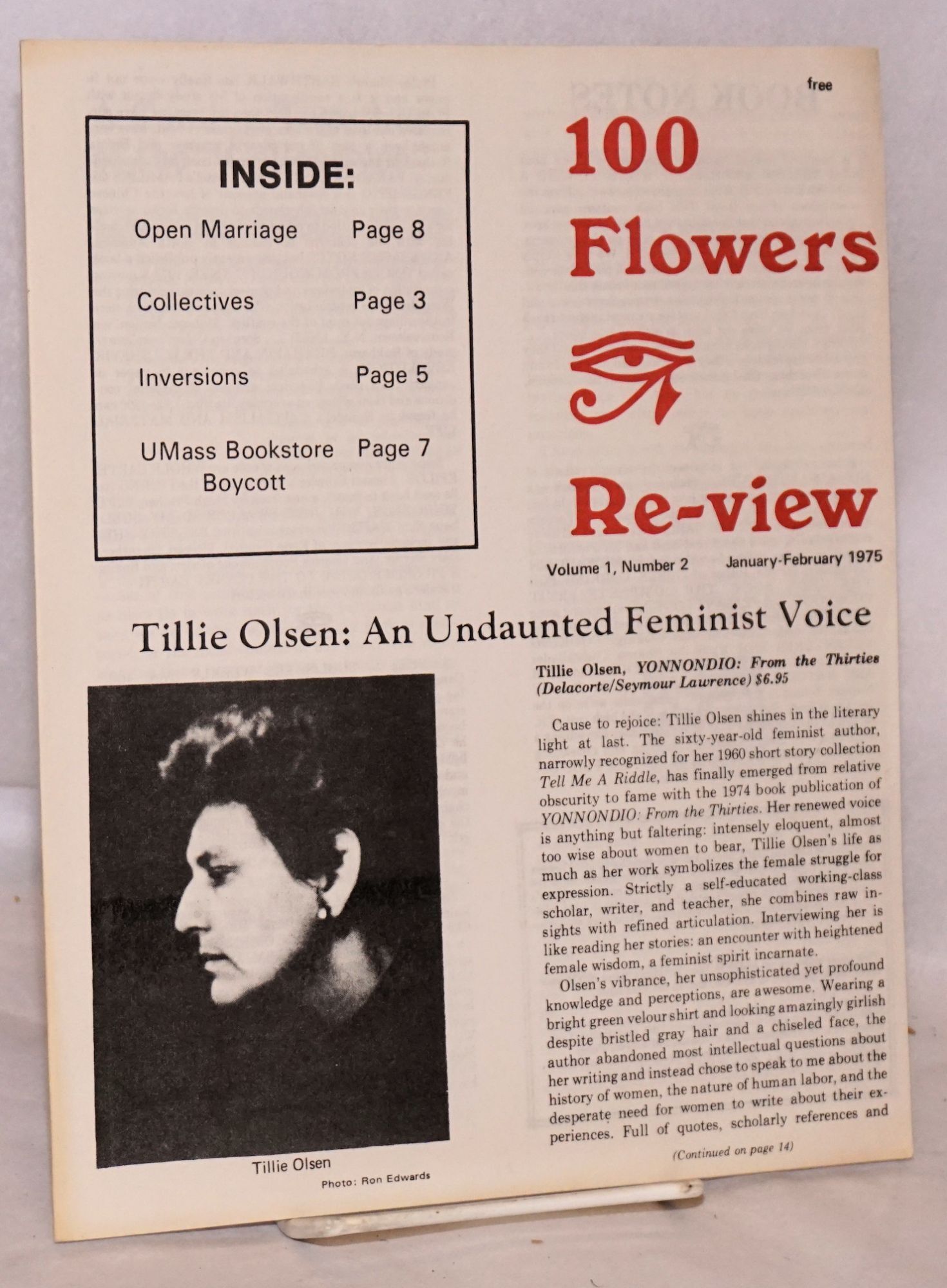 75 Roses Magazine 100 Flowers Re-view: vol. 1, #2, January-February 1975