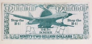 Cat.No: 221991 Ninety-Two Billion Dollars / The B-1 Bomber / Stop the B-1! [leaflet in...