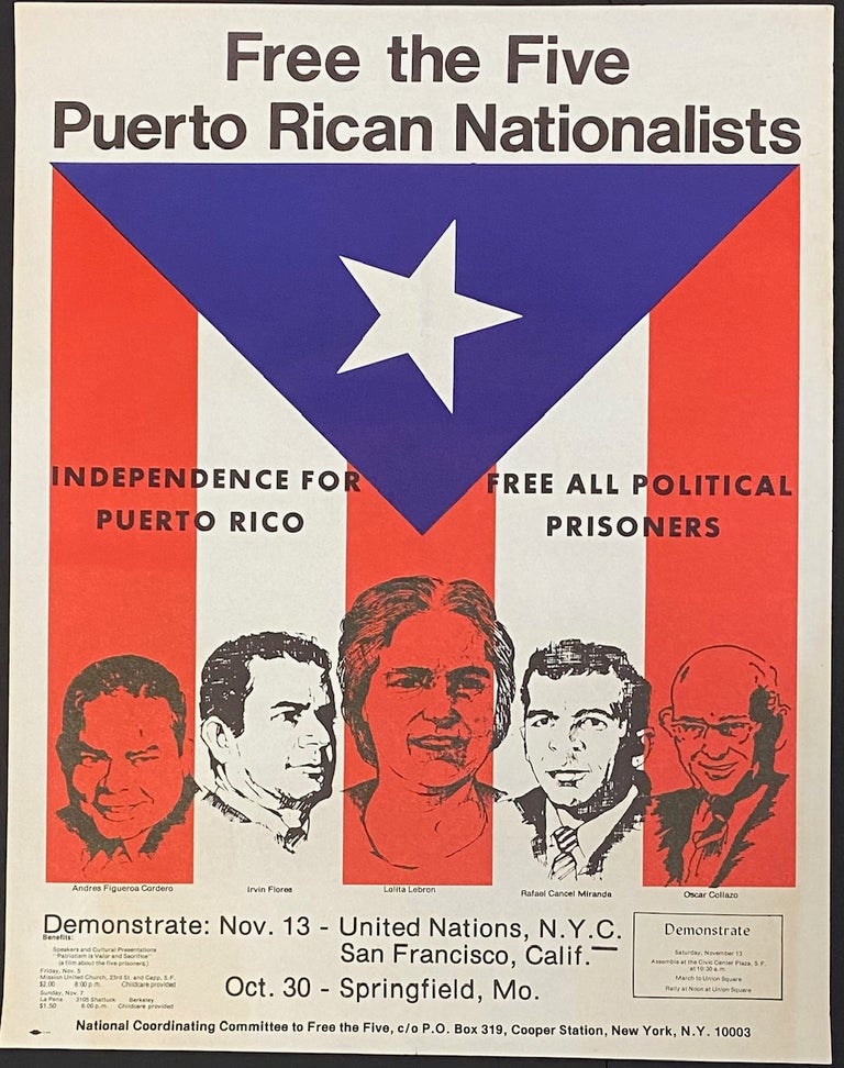 Cat.No: 221996 Free the Five Puerto Rican Nationalists [poster]