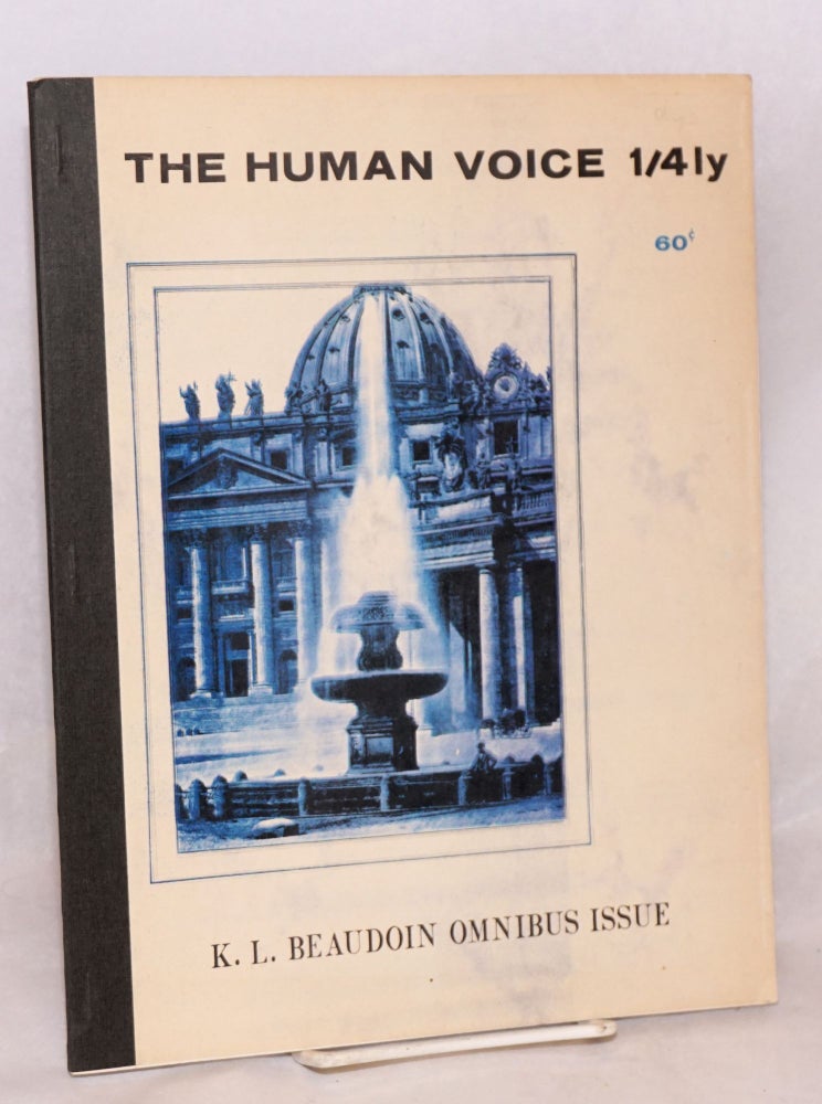 Cat.No: 222034 The human voice quarterly; vol. 2, no. 2 (May 1966). D. V. Smith, J. H. Fredrick, Kitsono Katue Robert Lowry, Walter H. Kerr.