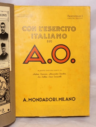 Con l'Esercito Italiano in A.O. Pubblicazione Guidicinale. Anno XIV [-XV] E. F. Numbers 1-9, July-December, 1936