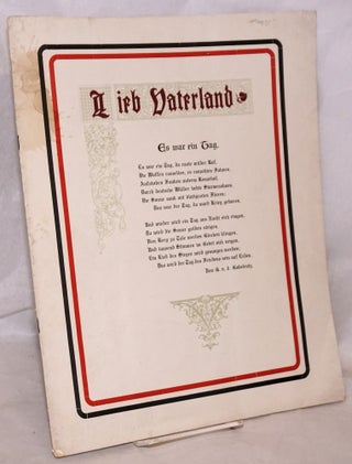 Cat.No: 223405 Lieb Vaterland. Zum besten der Verwundeken, Witwen und Waisen gewidmet The...