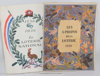 Cat.No: 223480 La loterie nationale 1536-1936; historique & apercu actuel de la loterie...