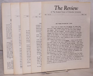 Cat.No: 223492 The Review of the Student Forum of Columbia University [five issues