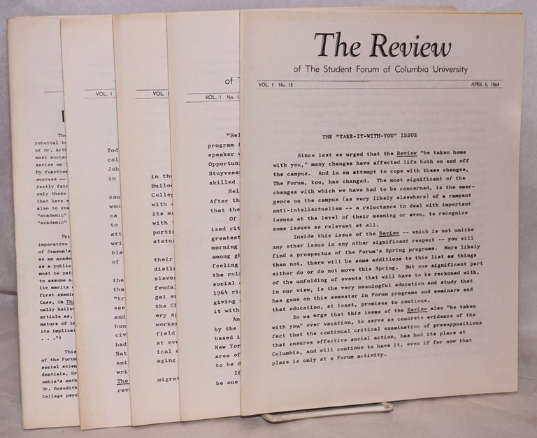 Cat.No: 223492 The Review of the Student Forum of Columbia University [five issues]