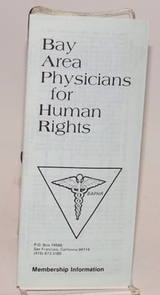 Cat.No: 224328 Bay Area Physicians for Human Rights membership information [brochure
