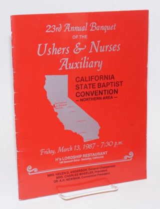 Cat.No: 224574 Souvenir program for the 23rd Annual Banquet of the Ushers & Nurses...