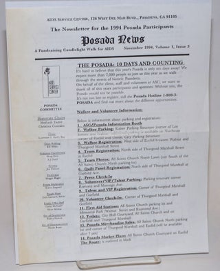 Cat.No: 224689 Posada News: the newsletter for the 1994 Posada participants" vol. 1,...