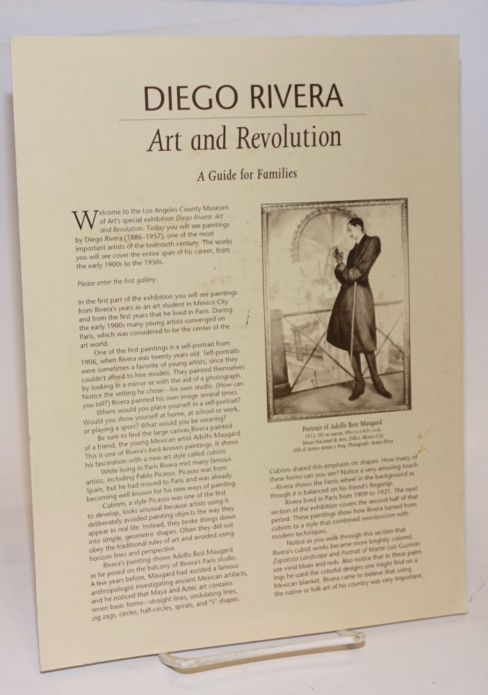 Cat.No: 224765 Diego Rivera: art and revolution; a guide for families. Diego Rivera, text, Mary Lenihan.