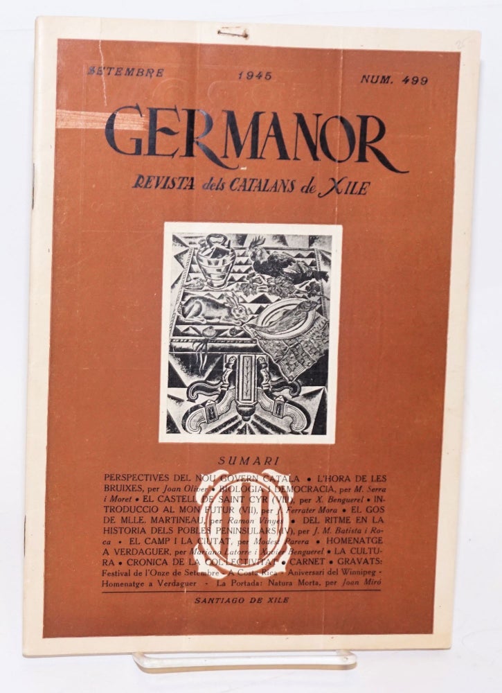 Cat.No: 224888 Germanor: revista dels Catalans de Xile. No. 499 (Sept. 1945)