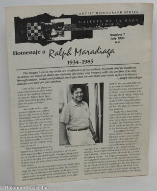 Cat.No: 225069 Artist Monograph Series Number 7, July 1990: Homenaje a Ralph Maradiaga...