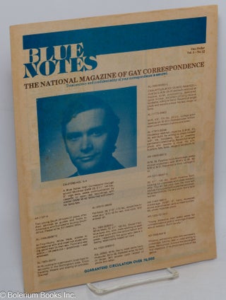 Cat.No: 225339 Blue Notes: the national magazine of gay correspondence: vol. 1, #12....