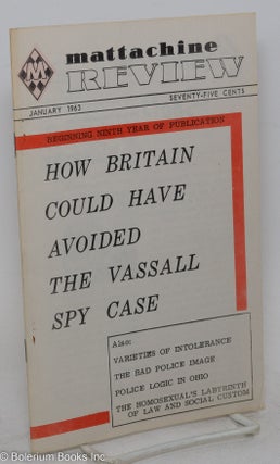 Cat.No: 225592 Mattachine Review: vol. 9, #1, January 1963: How Britain could have...