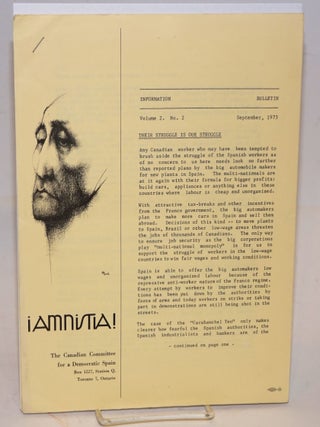 Cat.No: 225867 ¡Amnistia! Vol. 2 no. 2 (September 1973). The Canadian Committee for a....