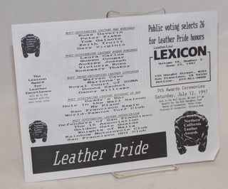 Cat.No: 225903 Leather/Levi lexicon: vol. 9, #3, June 23, 1997; Leather Pride