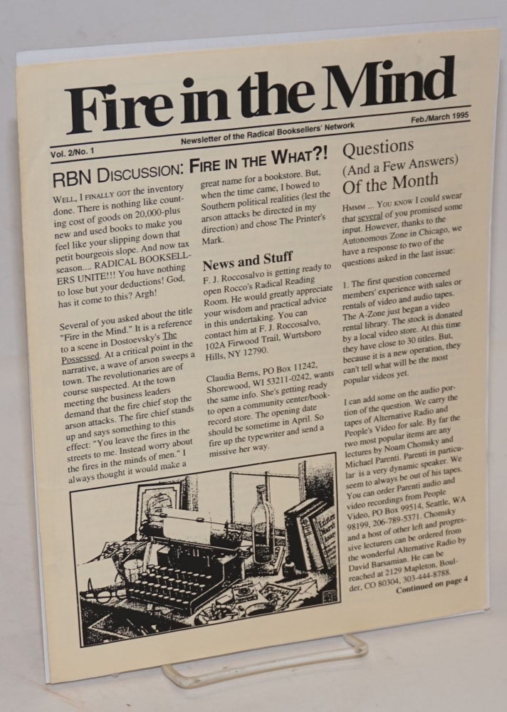 Cat.No: 226010 Fire in the Mind. Newsletter of the Radical Booksellers' Network. Vol. 2 no. 1 (Feb/March 1995)