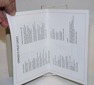 Cat.No: 226303 Concrete Meat Sheet [ten unduplicated sheets numbered 1-10]. Adrian Manning