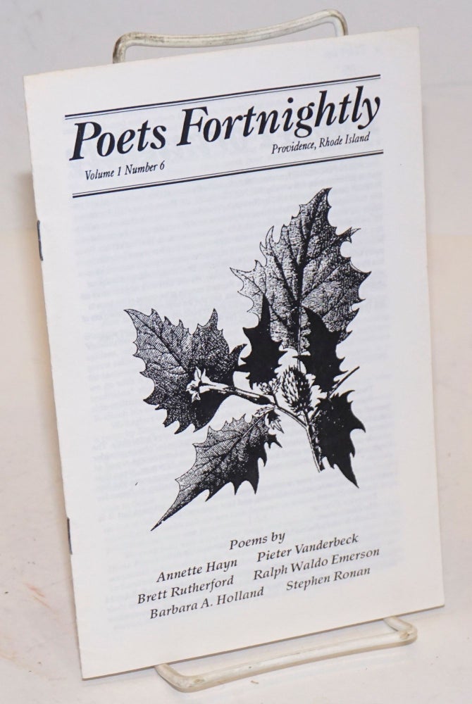 Cat.No: 226366 Poets Fortnightly, Volume 1 Number 2; [featuring:] The Truth about Spiders... Lizzie Borden Remembered... Peculiar Ads & Announcements