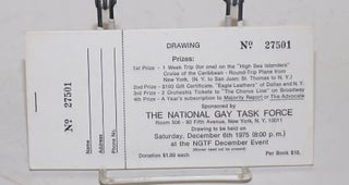 Cat.No: 226410 Raffle tickets for a drawing sponsored by NGTF Saturday, December 6th,...