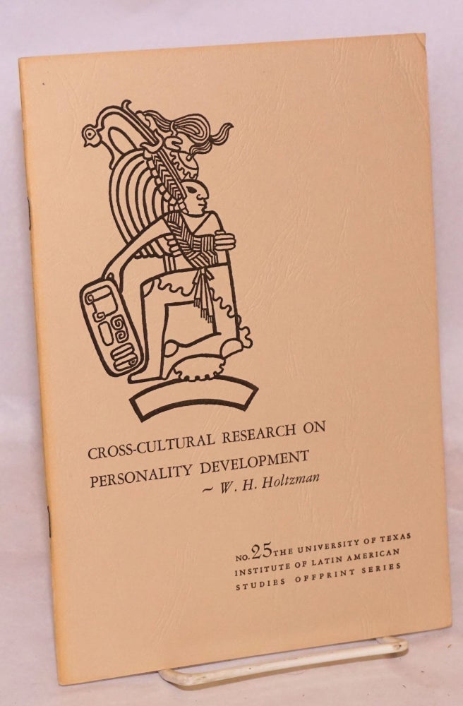 Cat.No: 22654 Cross-cultural Research on Personality Development. W. H. Holtzman.