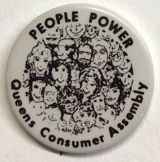 Cat.No: 226991 People power / Queens Consumer Assembly [pinback button