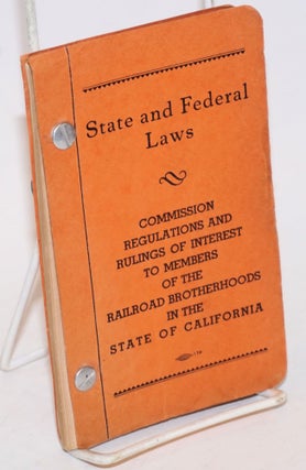 Cat.No: 227570 State and Federal Laws. G. W. Ballard, state legislative representative,...