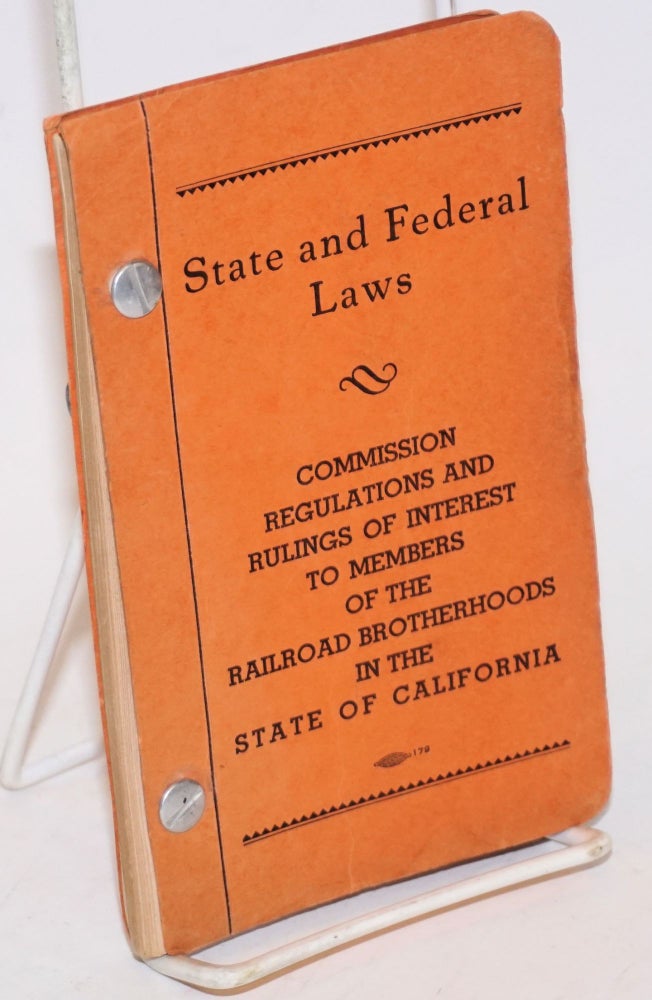 Cat.No: 227570 State and Federal Laws. G. W. Ballard, state legislative representative, et alia.