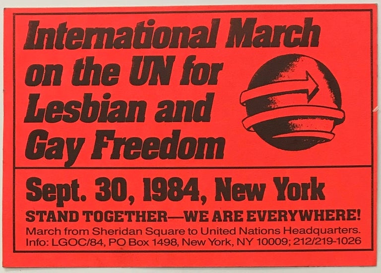 Cat.No: 227593 International March on the United Nations for Lesbian and Gay