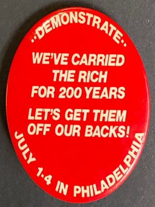 Cat.No: 228079 Demonstrate / We&rsquo;ve carried the rich for 200 years. Let&rsquo;s get them off...